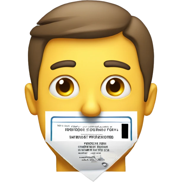 a man holding parking ticket shocked face  emoji