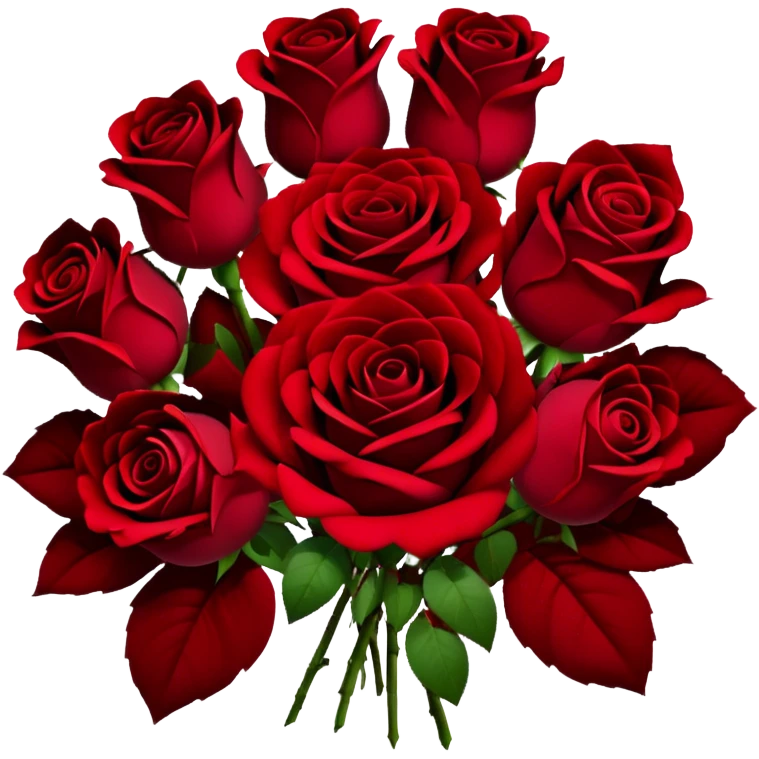 Bouquet of dark red roses emoji