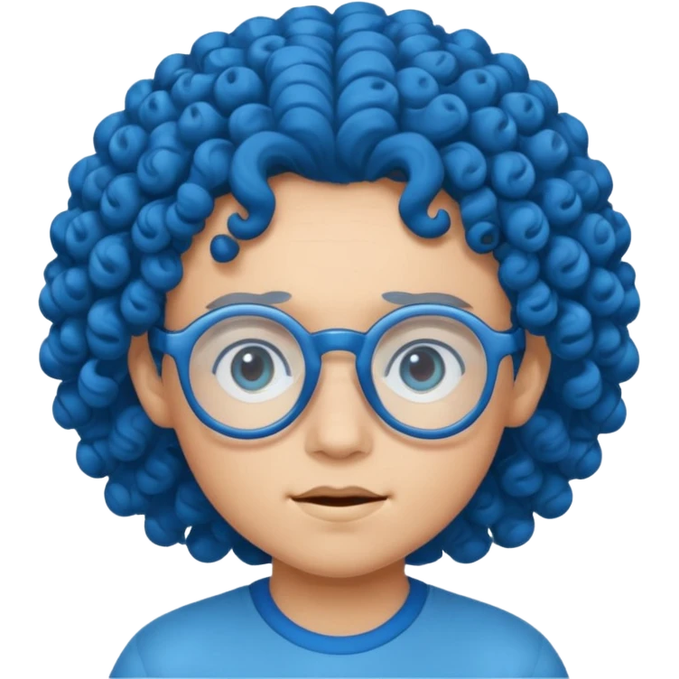 blue curly haired kid with glasses emoji