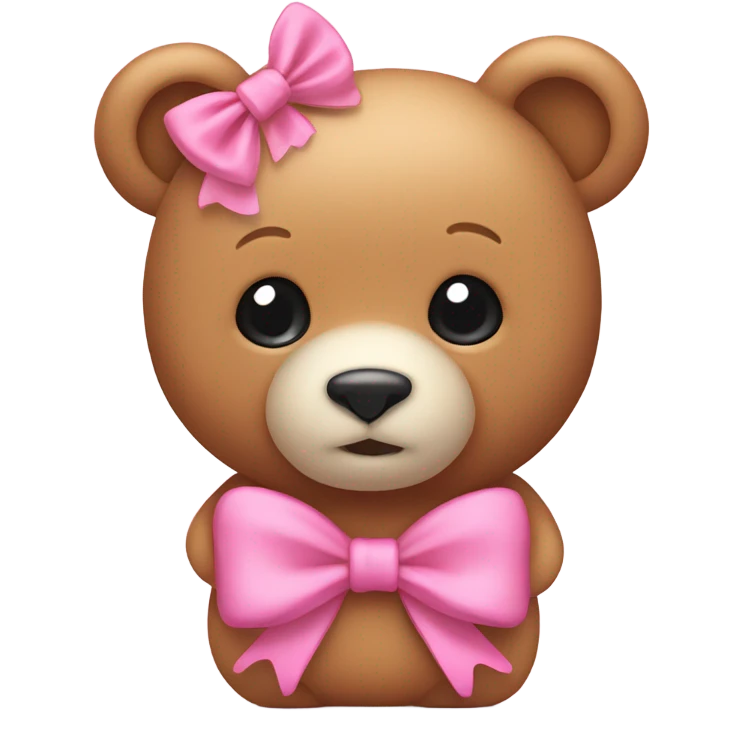 pink bear with bow emoji