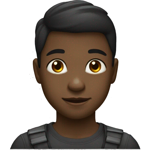 Niño negro al lado de una niña morena emoji
