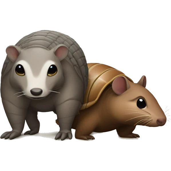 An armadillo and otter  emoji