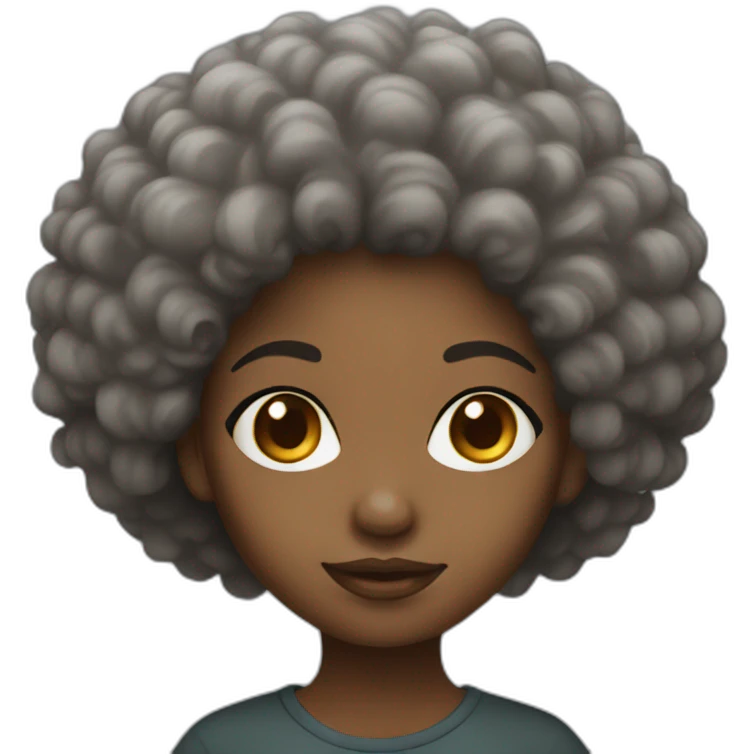 Afro girl emoji