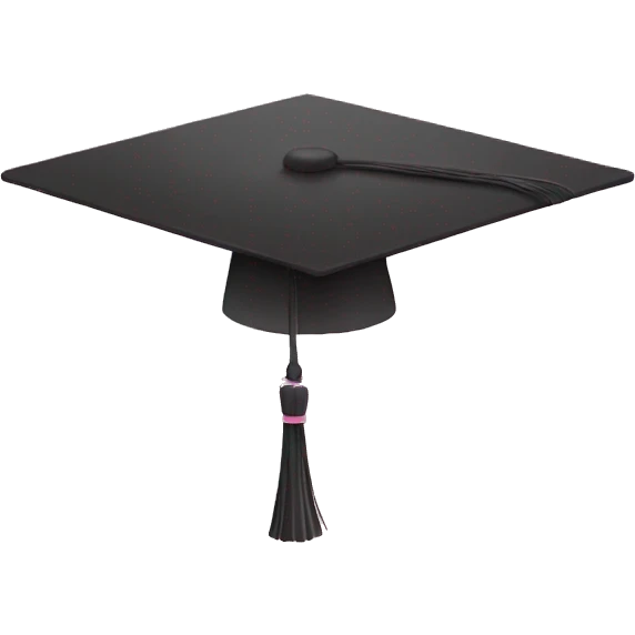 mortar board pink emoji