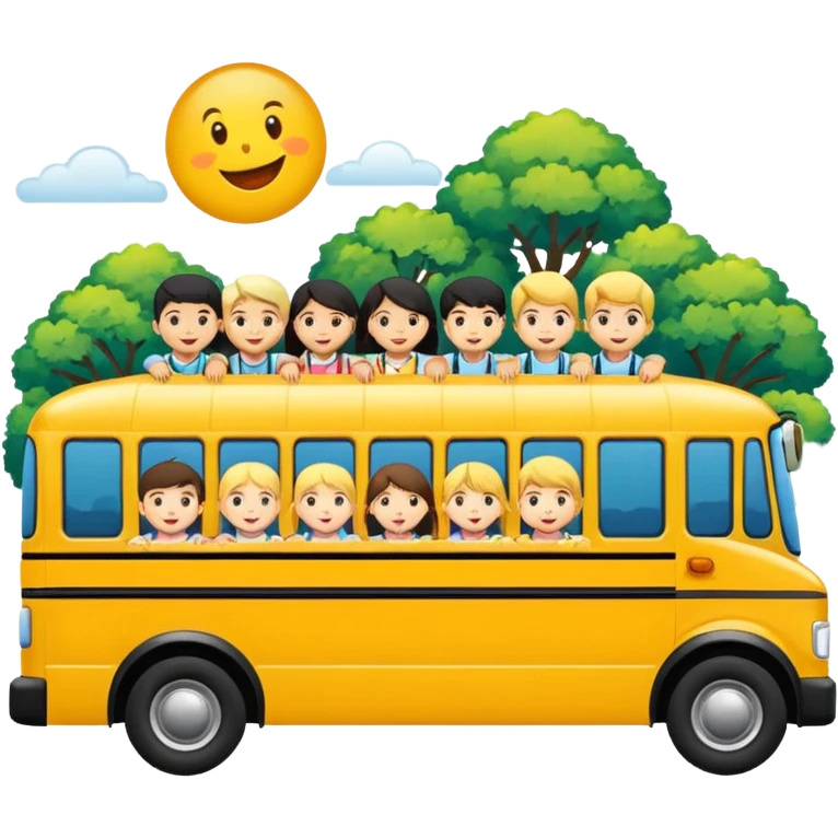 school excursion bus in singapore emoji