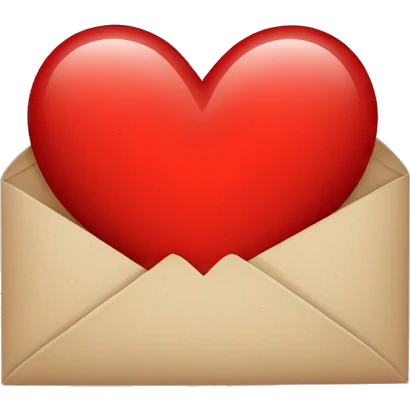 Letter v inside a red heart  emoji