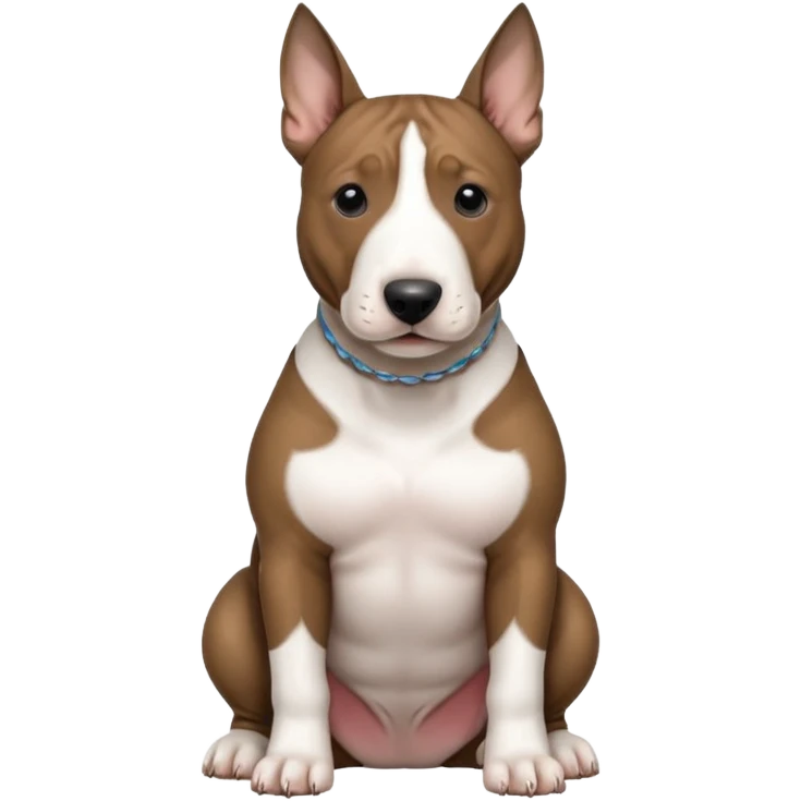 brindle english bull terrier sitting down emoji