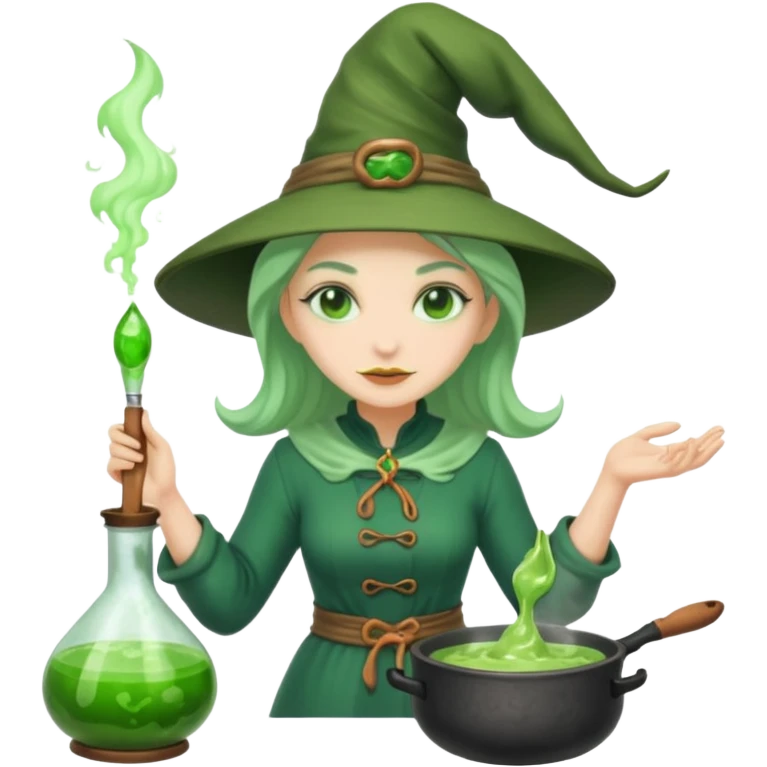 green witch cooking potion emoji
