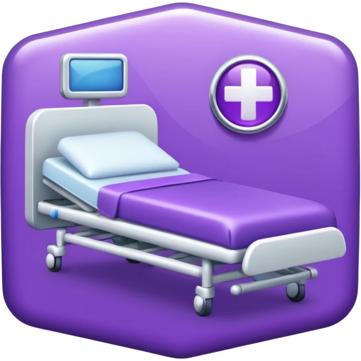 glitter purple hospital emoji