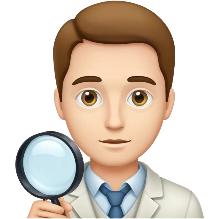 Man with magnifying glass emoji