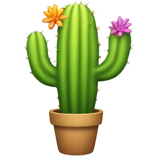 Rainbow cactus emoji