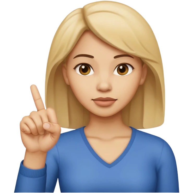 Female shaking index finger saying no emoji