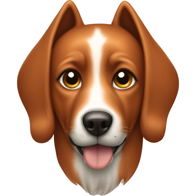 Copper colored dog with pointy ears  emoji