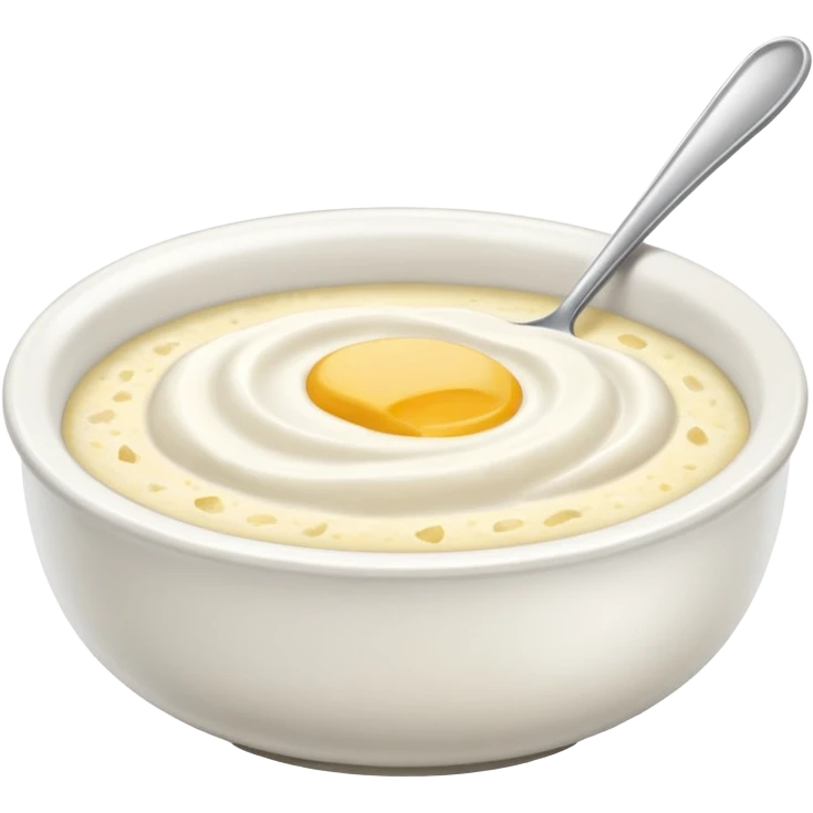 a bowl of grits, minimal, simple, clear emoji