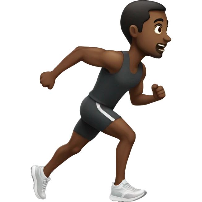 black man running  emoji