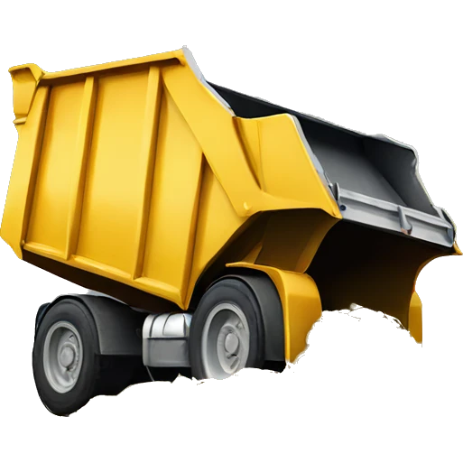 dump truck dumping coins emoji