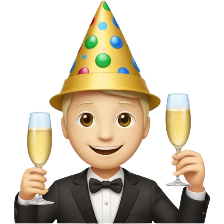 2026 happy new year yellow faced emoji emoji