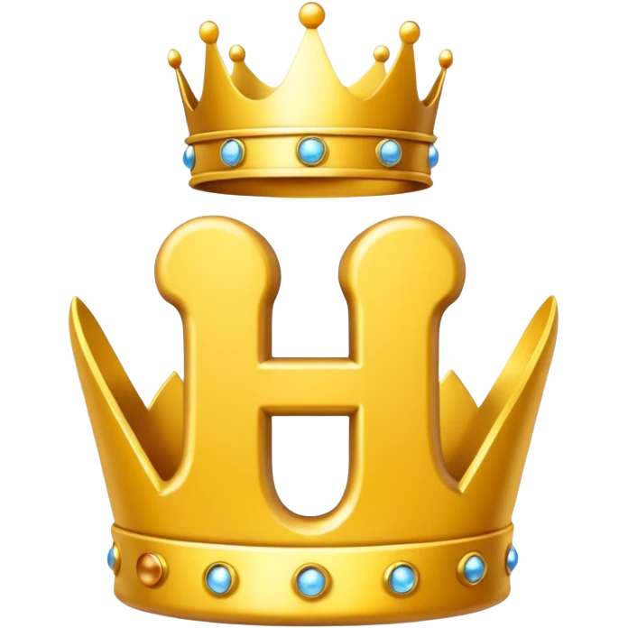 Letra H con corona emoji