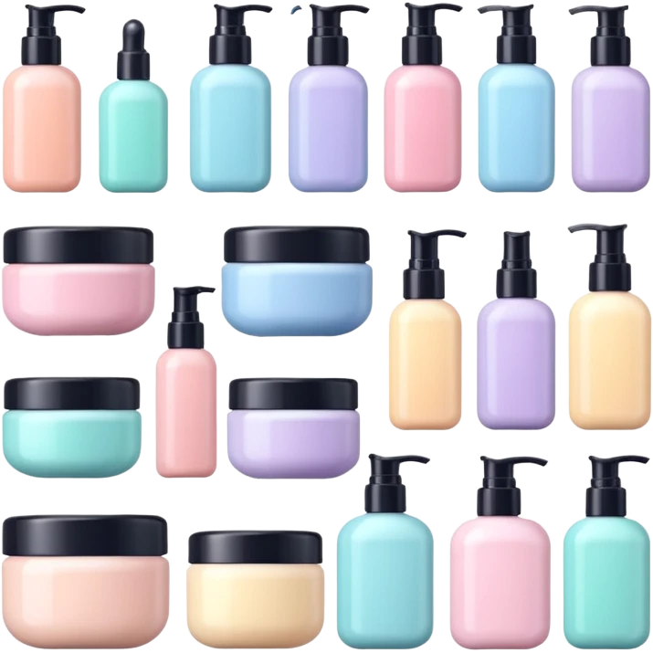 cute pastel colors skin care emoji