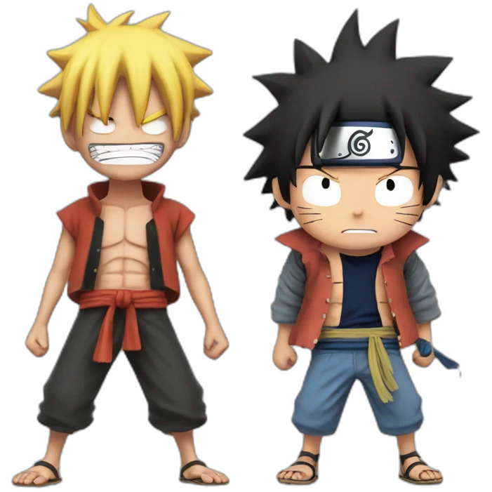 Luffy vs Naruto emoji