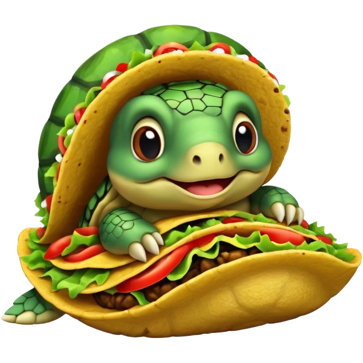 taco eating turtle emoji