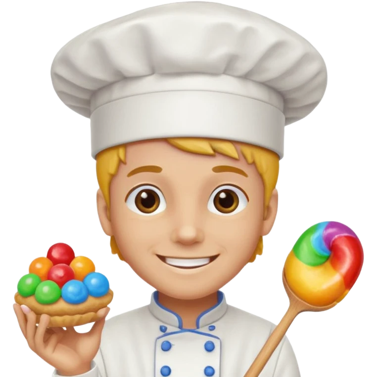 Chef + gumdrop hat,Candy Chef. emoji