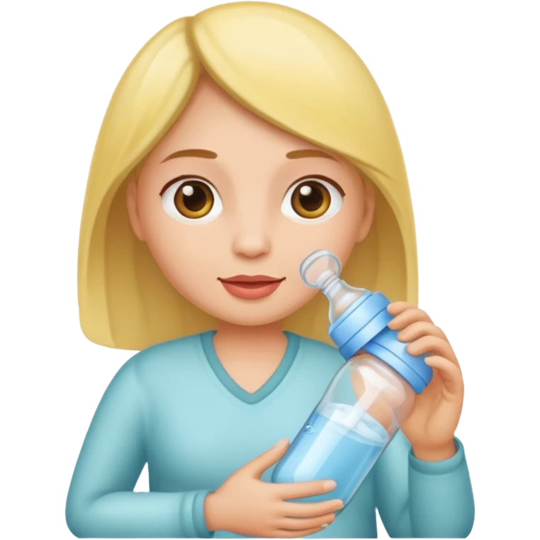woman with baby bottle emoji