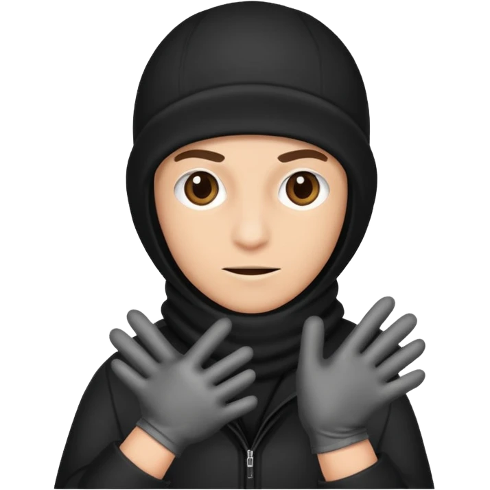 Robber with glouse emoji