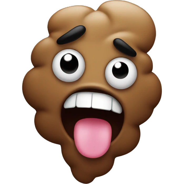 poop emoji but its screaming emoji
