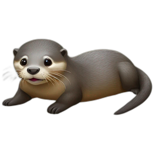 loutre sur hippopotame emoji