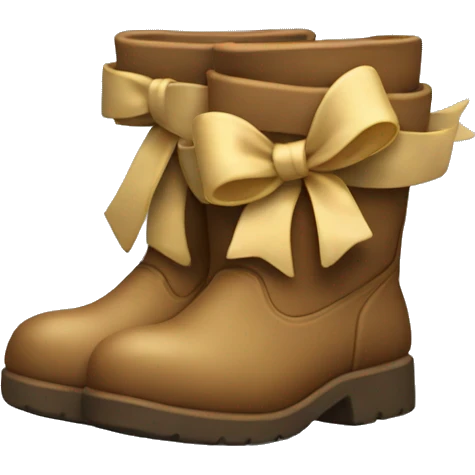 Ugh boots with a bow emoji