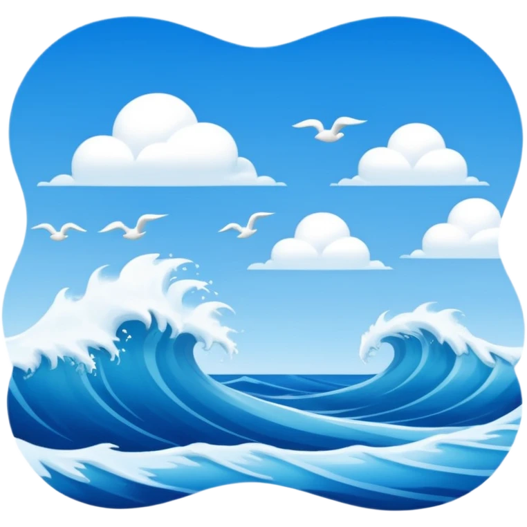 Wind blowing on the ocean  emoji