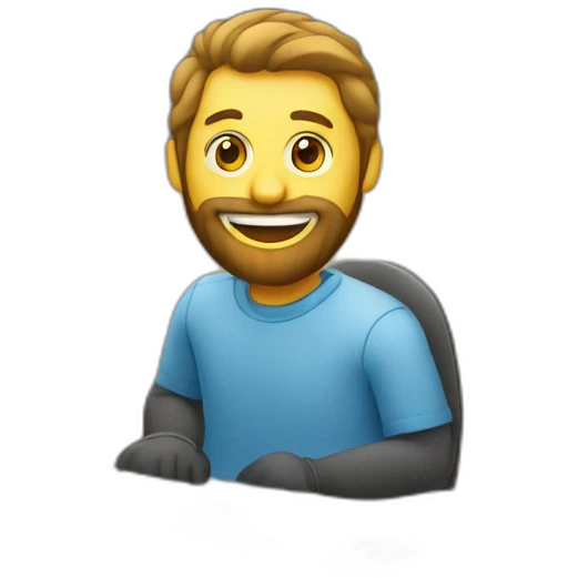 computer-guy-with-light-beard-working-behind-a-computer emoji