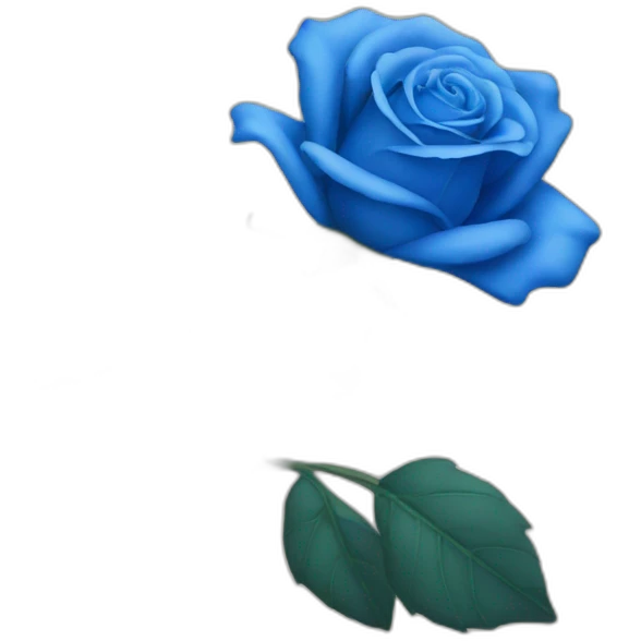Blue rose emoji