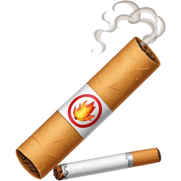 Fat long brown cigarette  emoji