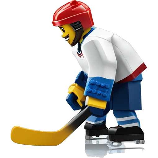 lego playing ice hockey emoji