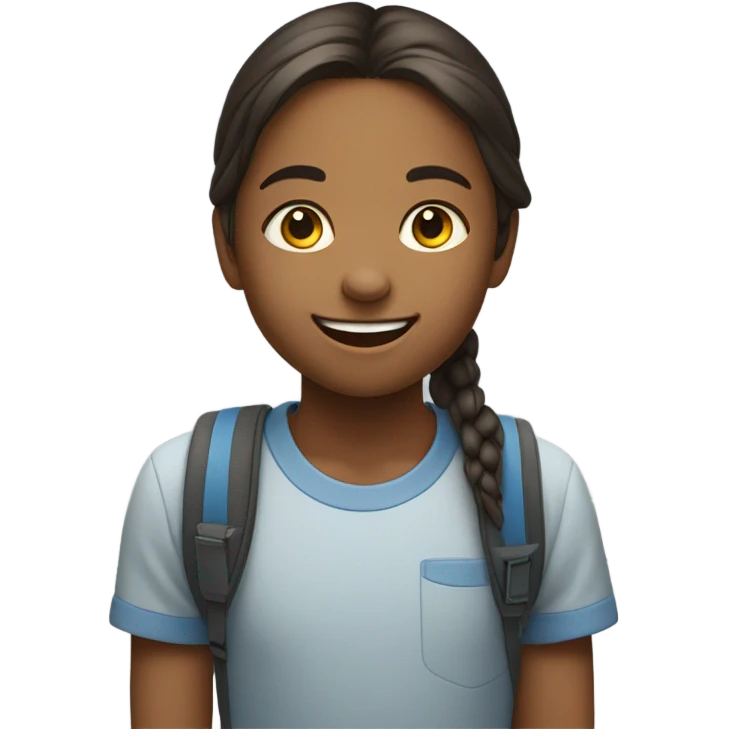 smiling girl with boys emoji