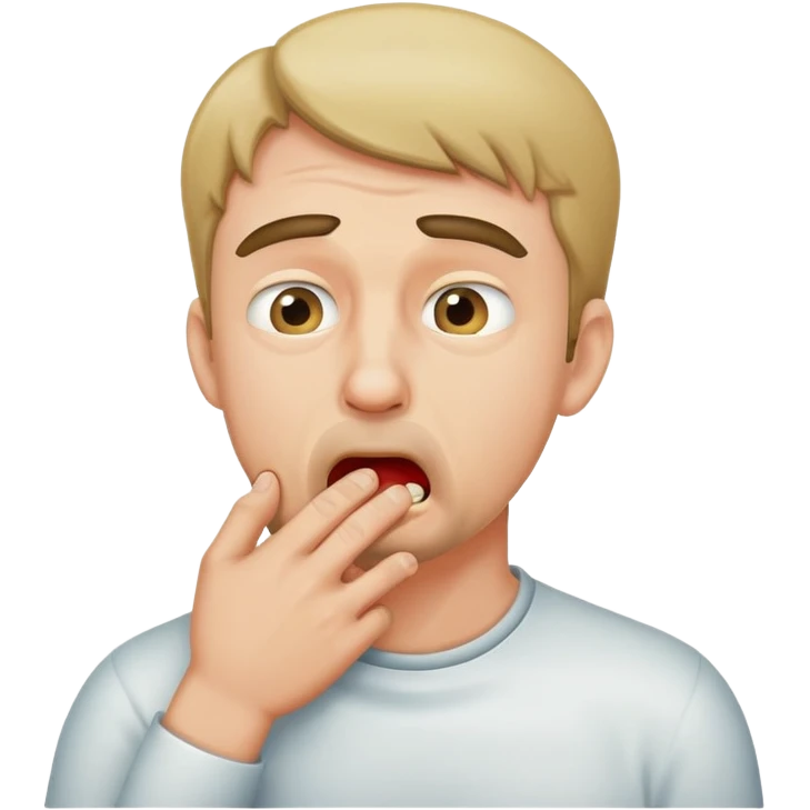 Man choking himself  emoji