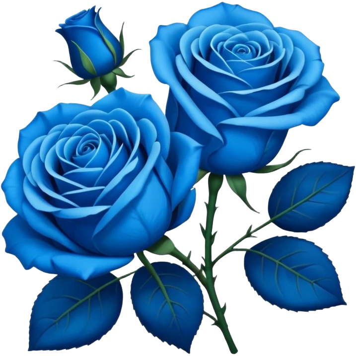 Blue roses emoji