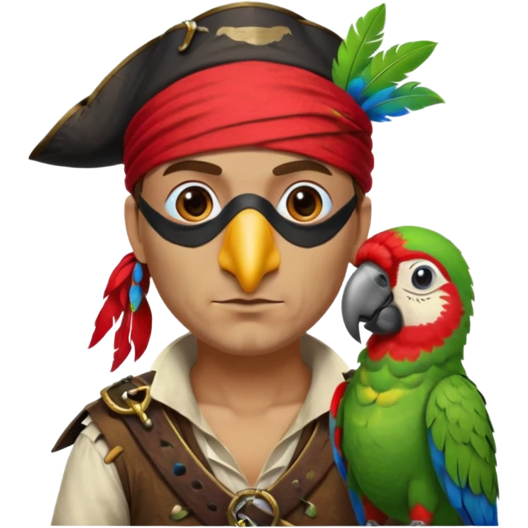 pirate and parrot emoji