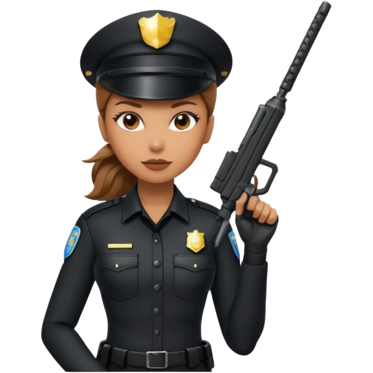 Futuristic woman cop emoji