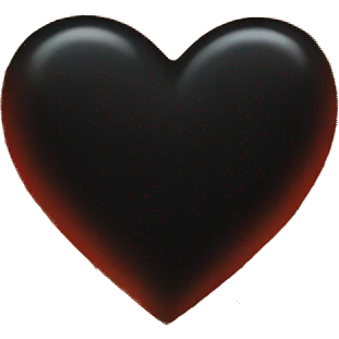 One black heart with red flames around it emoji