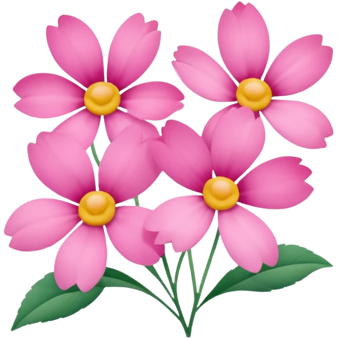 Polaroid photo of pink flowers emoji