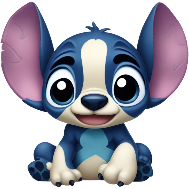 HAIR BLACK  stitch from “lilo and stitch” emoji