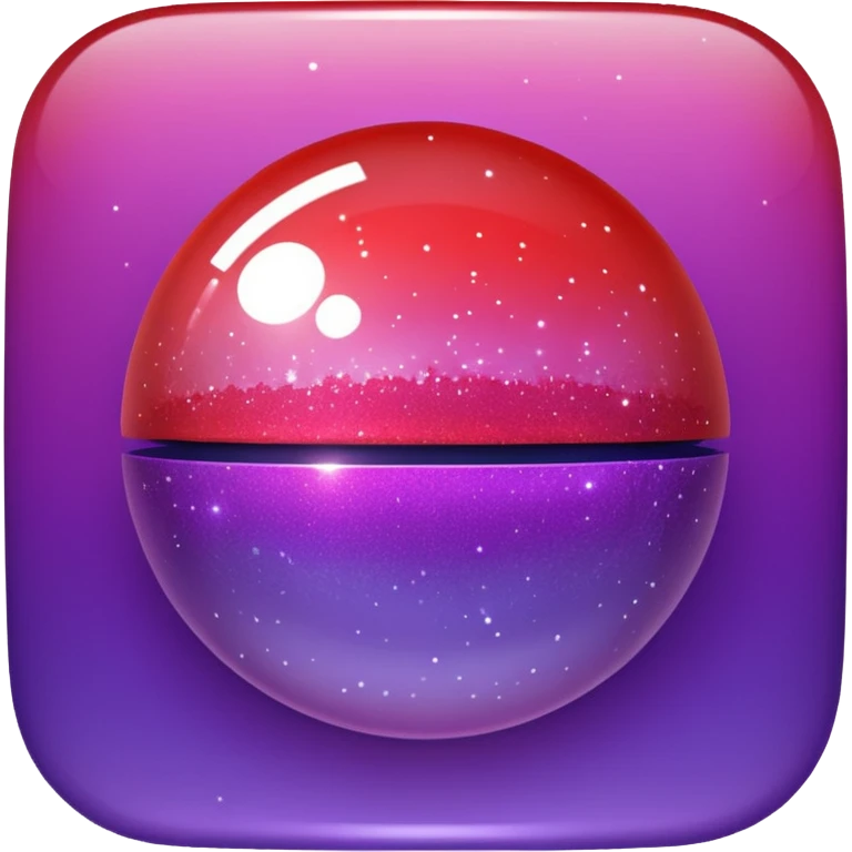 color gradient between red and purple glitter ball emoji