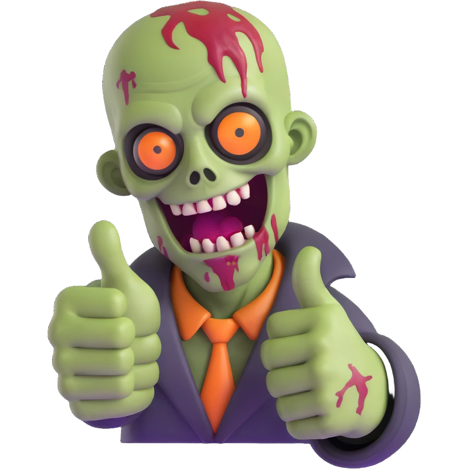 zombie giving thumbs up emoji