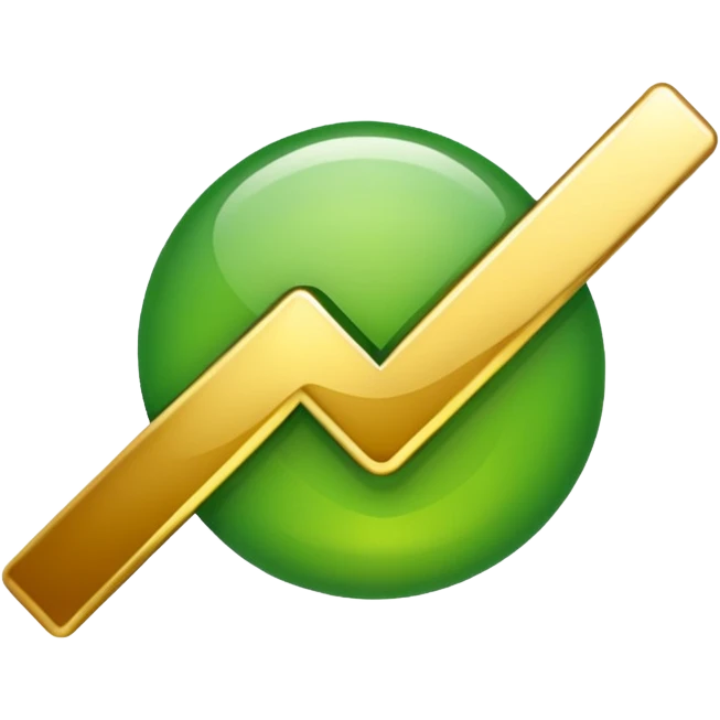 check mark with golden and green colours emoji