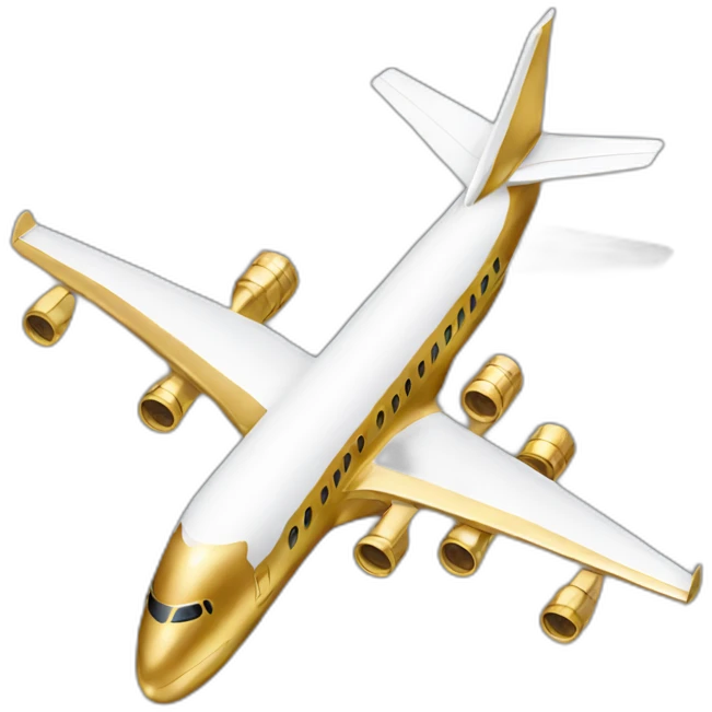 gold airplane emoji