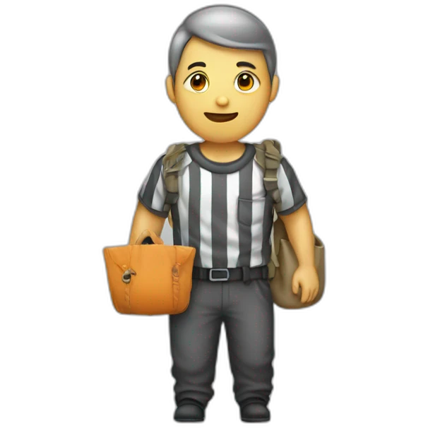 Prisoner with a bag emoji