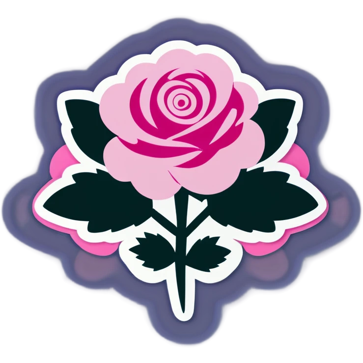 Pink rose asterisk emoji